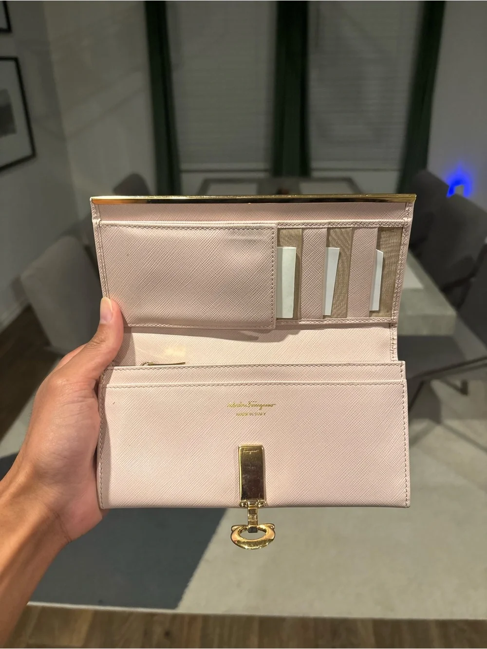 Vintage Salvatore Ferragamo Gancini Continental Wallet | Pink | Medium